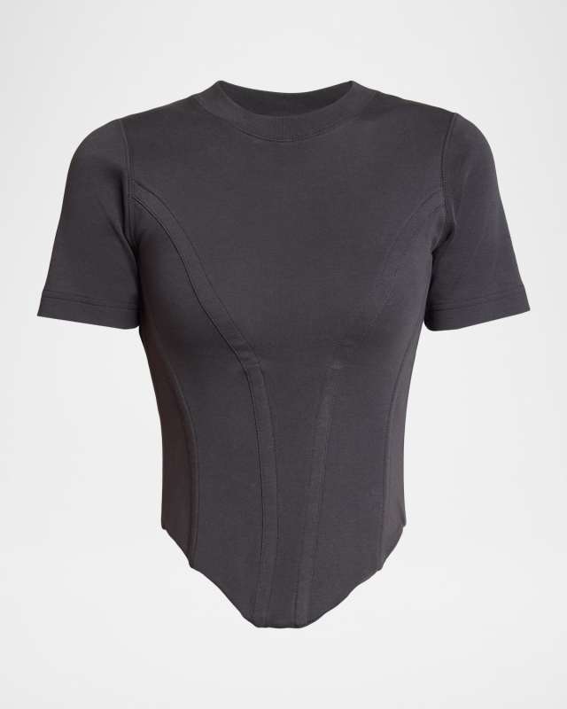 Corseted Short-Sleeve T-Shirt